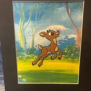 Vintage Animation Art with Deer